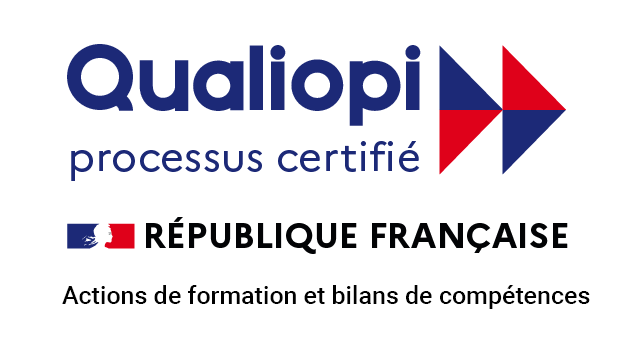 Logo Qualiopi, processus certifié, République française : actions de formation et bilans de compétences